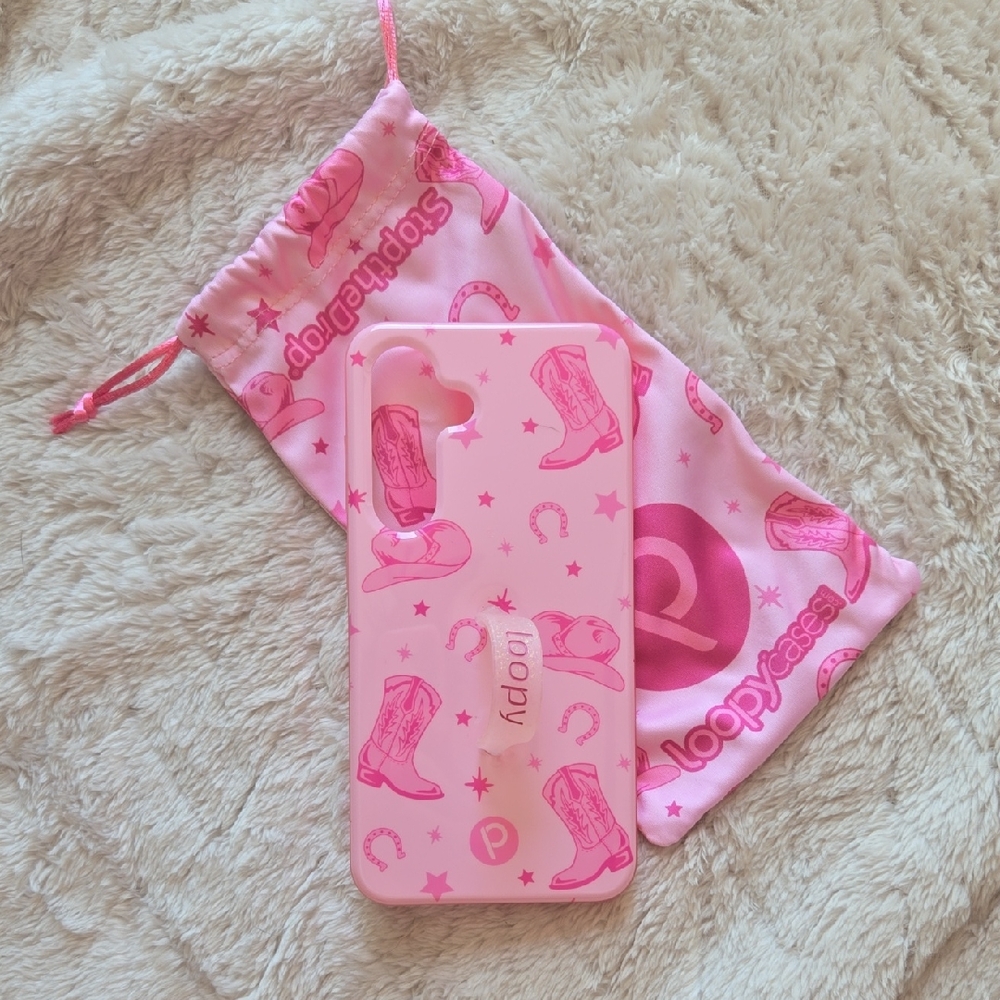 Loopy Case Kids Pink Boot Design Phone Case